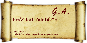Grébel Adrián névjegykártya